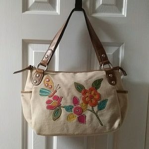 Floral Relic canvas shoulder bag